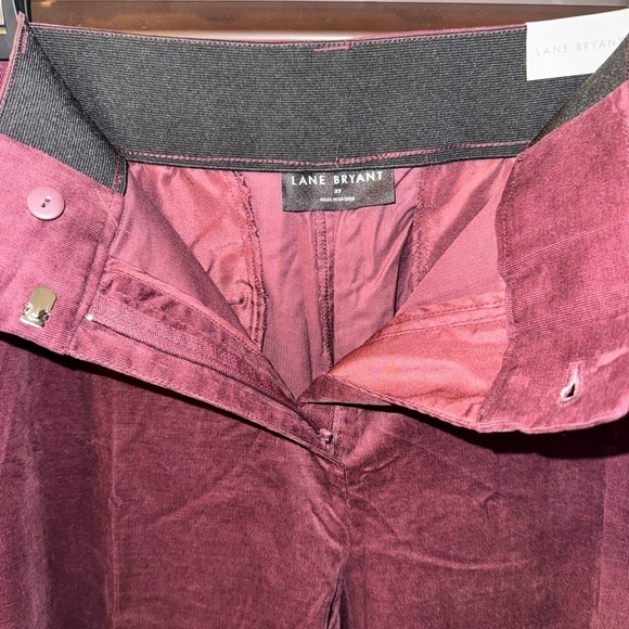 NWT Lane Bryant Corduroy Mid Rise Trouser Wide Leg Pant Size 22 - Picture 7 of 11